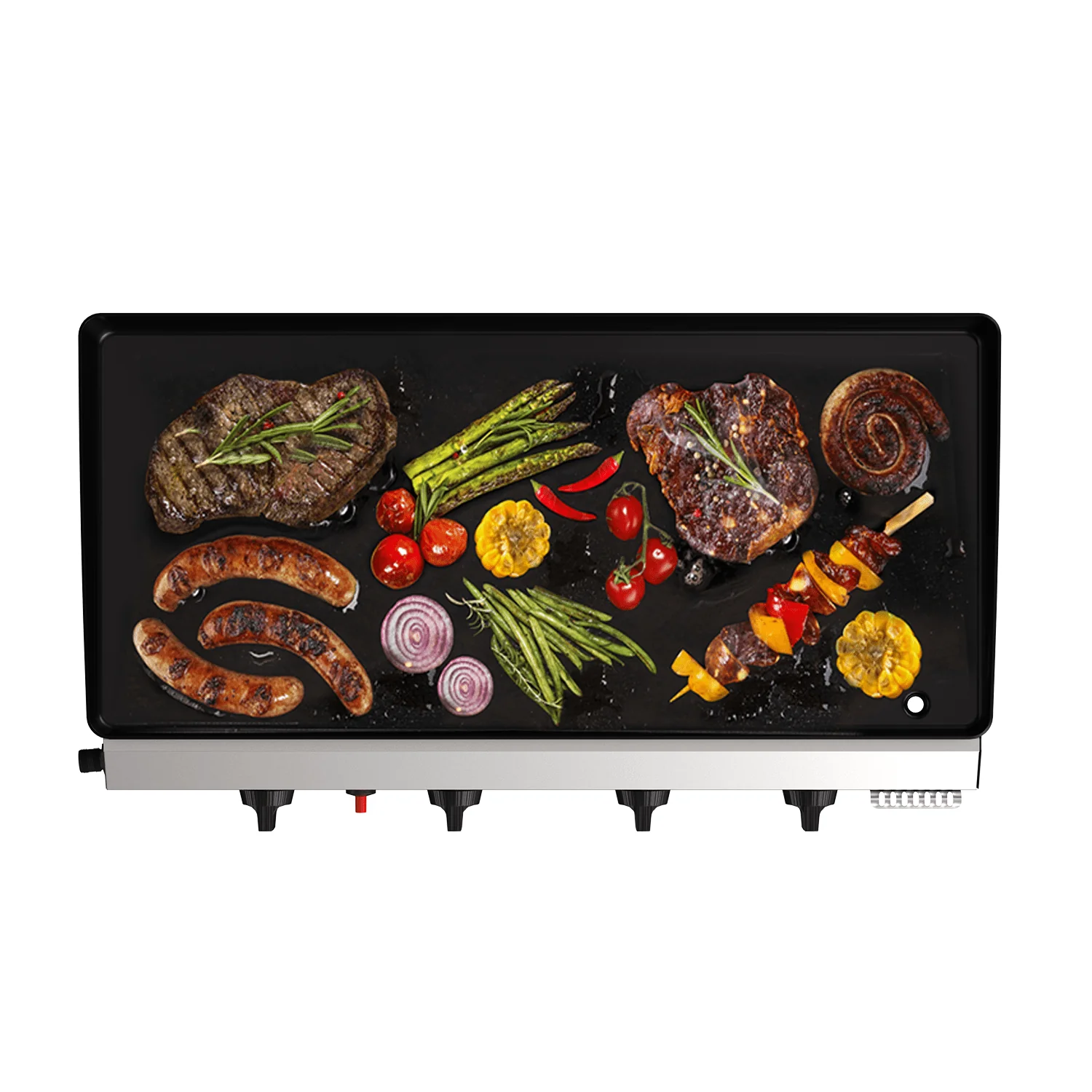 SKOK 3 Burner Gas Griddle-Outdoor Propane Griddle-BTU Propane Fuelled