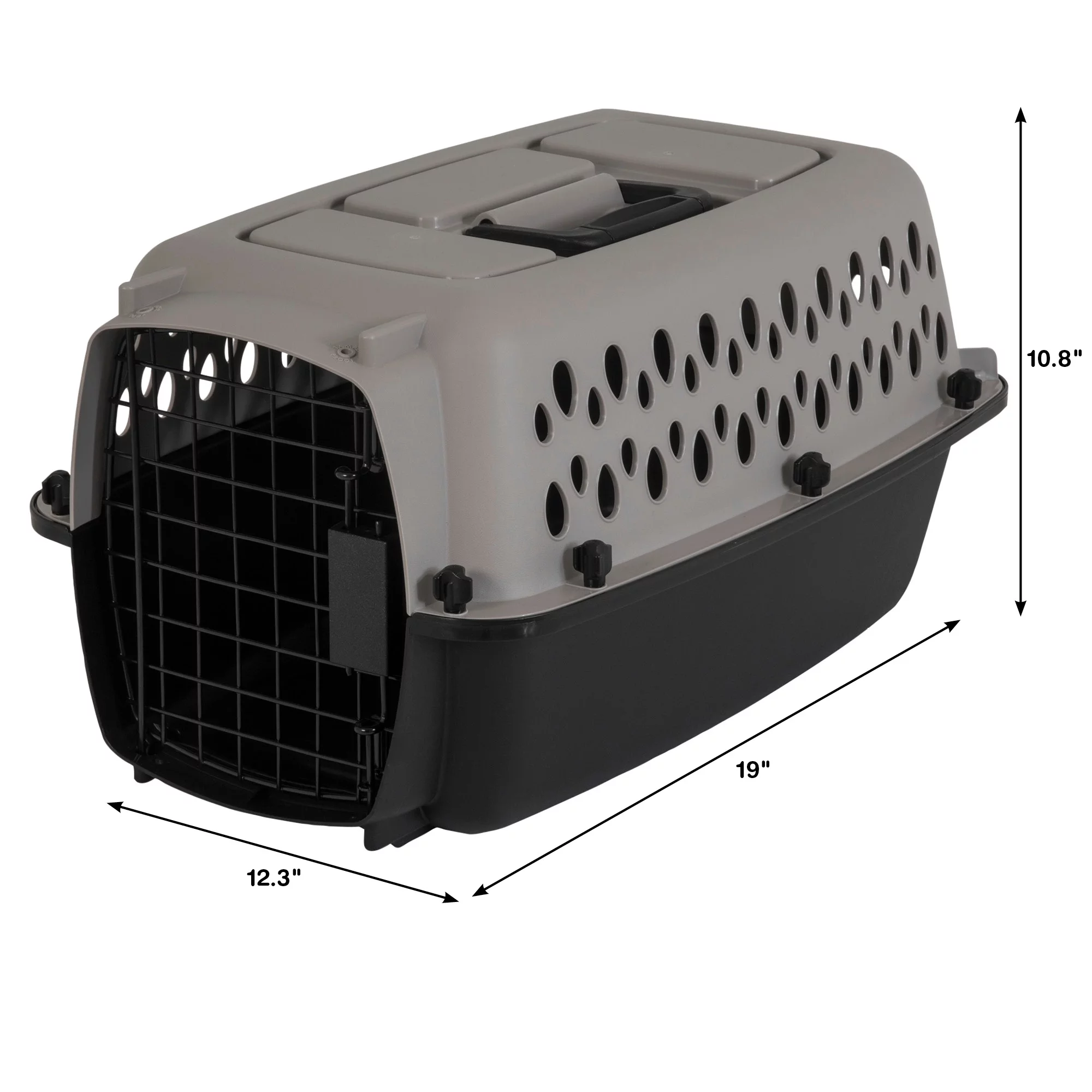 Vibrant Life Pet Kennel 19 X-Small Plastic Dog Crate Portable Carrier for Pets Up To 10 lbs