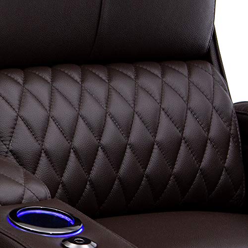 Seatcraft Apex Home Theater Seating - Living Room - Top Grain Leather - Power Recliner - Power Headrests - Power Lumbar - LED Armrests