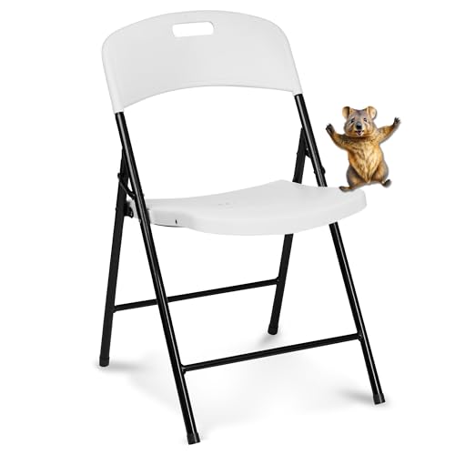 Oline Folding Chair, Indoor Outdoor Plastic Commercial Stackable Foldable Guest Chairs for Events Office Wedding Party Picnic Kitchen Dining