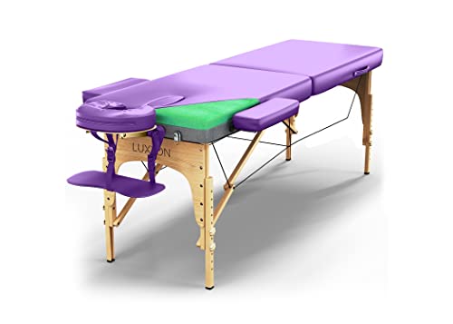 Luxton Home Premium Foam Massage Table Portable Foldable Massage Bed Height Adjustable