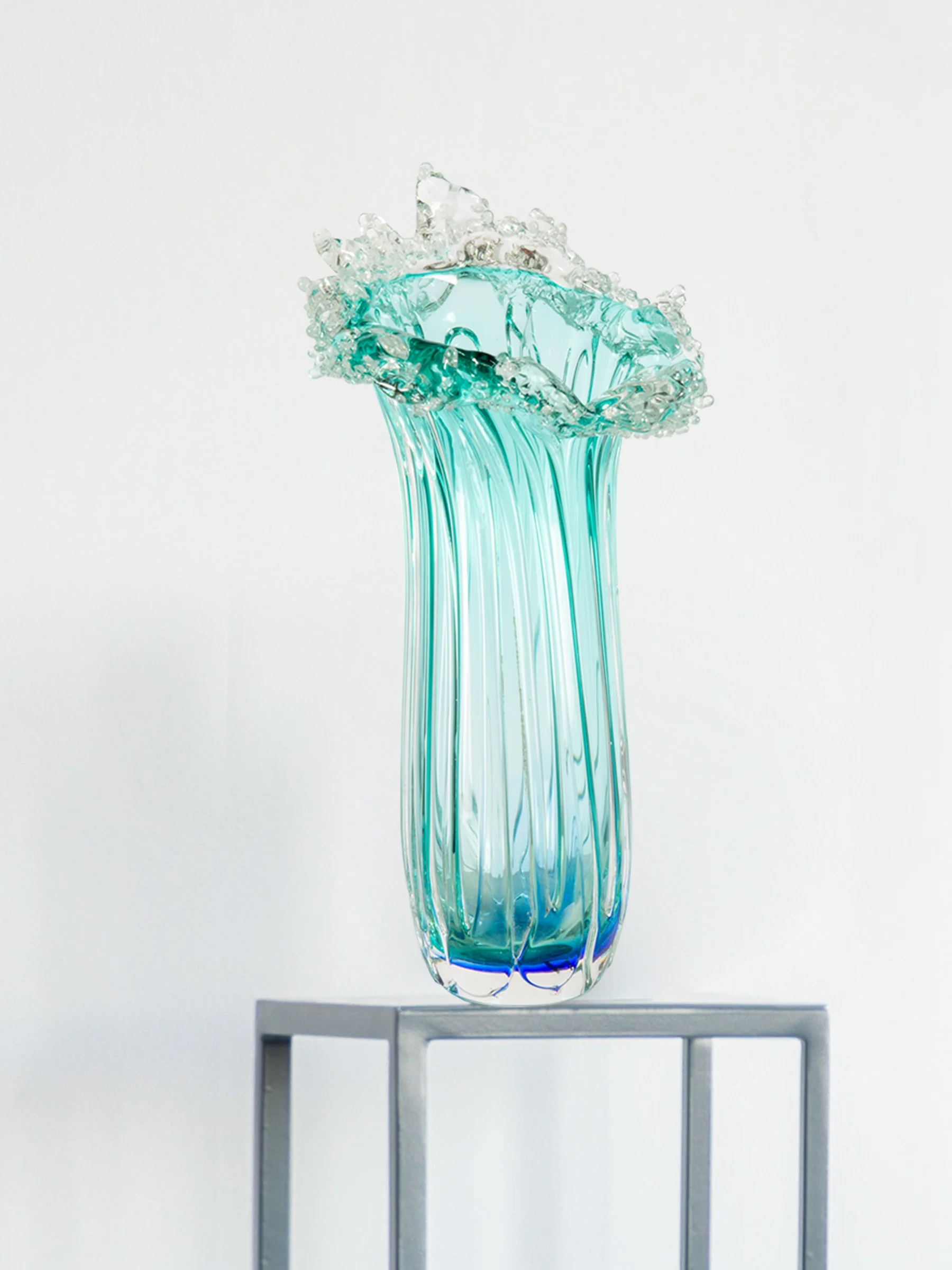 Dale Tiffany 18" Tall Aliso Creek Hand Blown Murano-Style Art Glass Vase