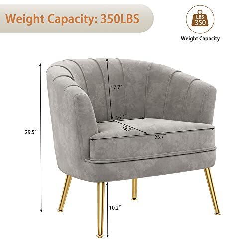 Andeworld Velvet Accent Chair, Upholstered Modern Single Sofa Side Chair