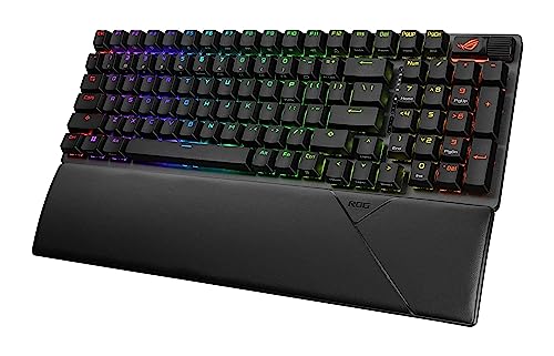 ASUS ROG Strix Scope II 96 Wireless Gaming Keyboard, Tri-Mode Connection, Dampening Foam & Switch-Dampening Pads