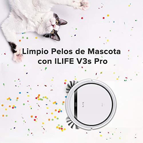 ILIFE V3s Pro Robot Vacuum Cleaner, Tangle-free Suction , Slim, Automatic Self-Charging Robotic Vacuum Cleaner, Daily Schedule Cleaning