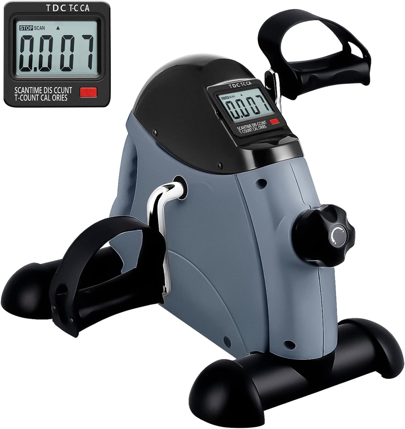 Mini Exercise Bike, AGM Under Desk Bike Pedal Exerciser Foot Cycle Arm & Leg Pedal Exerciser with LCD Screen Displays Pack of 2
