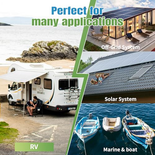 12V 100Ah LiFePO4 Battery, Rechargeabel Deep Cycle Lithium Batteries, 100A BMS with Low-Temp Protection, Perfect for RV, Solar, Boat, Marine