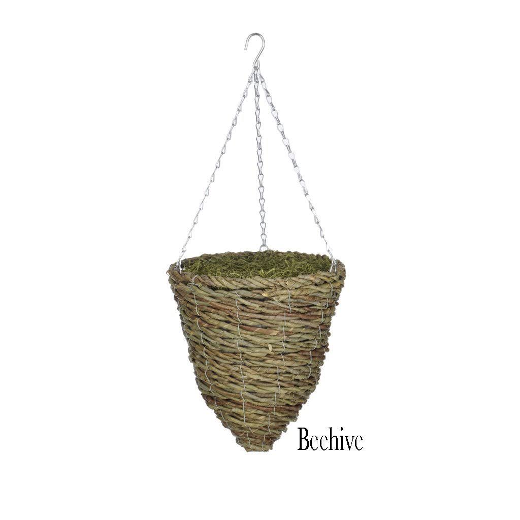 Artificial Bougainvillea Hanging Basket House of Silk Flowers Inc. Base Color White-Washed, Flower Color Red