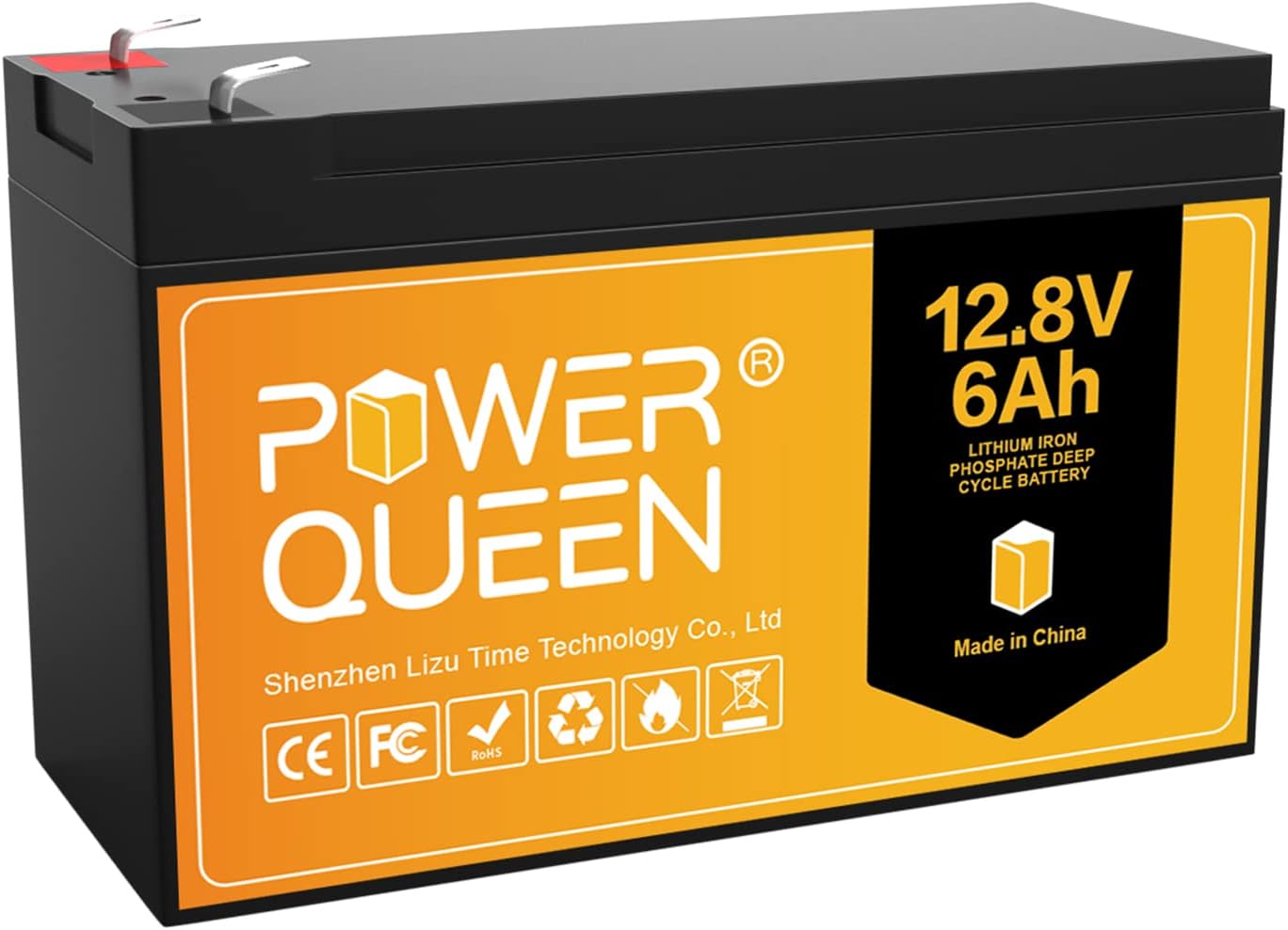 POWER QUEEN 12.8V 200Ah LiFePO4 Battery, 2560Wh Lithium Iron Phosphate Battery, 4000+ Cycles, 10 Years Lifespan, Used for Solar Off Grid, RV Camper