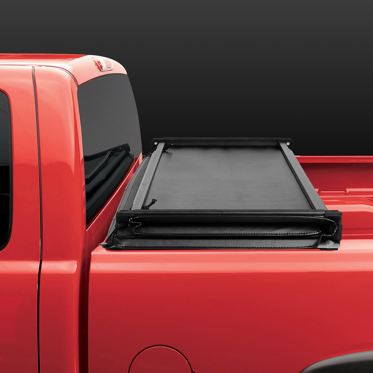 DNA Motoring TTC-TRISOFT-061 For 2014 to 2019 toyota Tundra 8' Bed Fleetside Adjustable Tri -Fold Soft Top Trunk Tonneau Cover 15 16 17 18