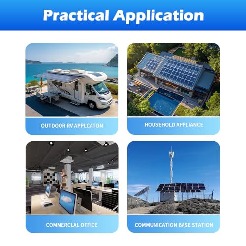 800W Pure Sine Wave Inverter with AC Charger, DC 12V to AC 120V Output,UPS Backup Power Low Frequency Inverter for Lithium, Sealed,AGM, Gel