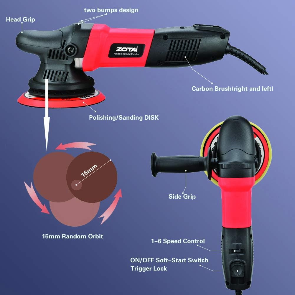 ZOTA Buffer Polisher, 15mm Long-Throw Orbital Polisher