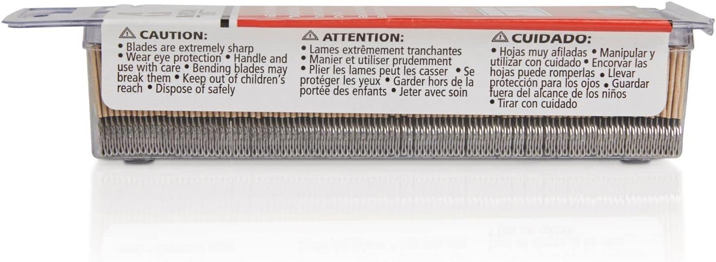 American Line Single Edge Razor Blades - 500-Pack - 0.012" Heavy Duty High Carbon Steel with Steel Backing for Extra Durability and Long Life