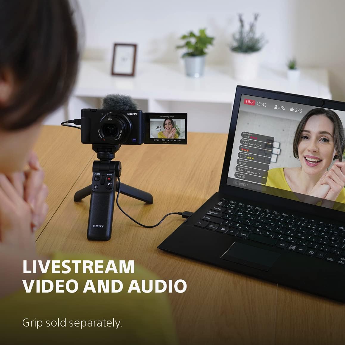 Sony ZV-1 Digital Camera for Content Creators, Vlogging and YouTube with Flip Screen, Built-in Microphone, 4K HDR Video, Touchscreen Display