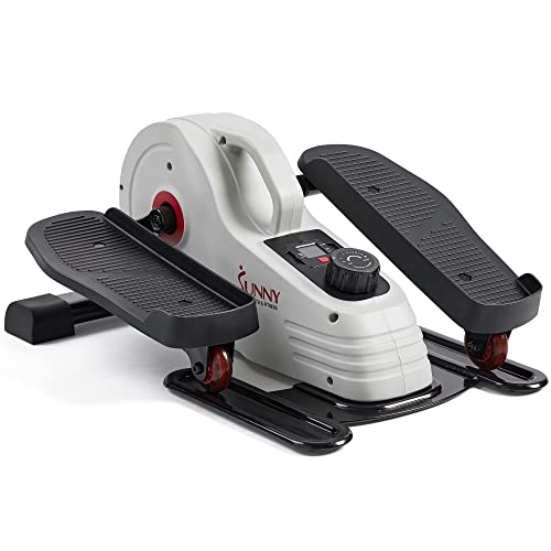 Sunny Health & Fitness Sitting Under Desk Elliptical Exerciser, Portable Pedal Training Machine for Senior Exercise, Peddler for Home Workout