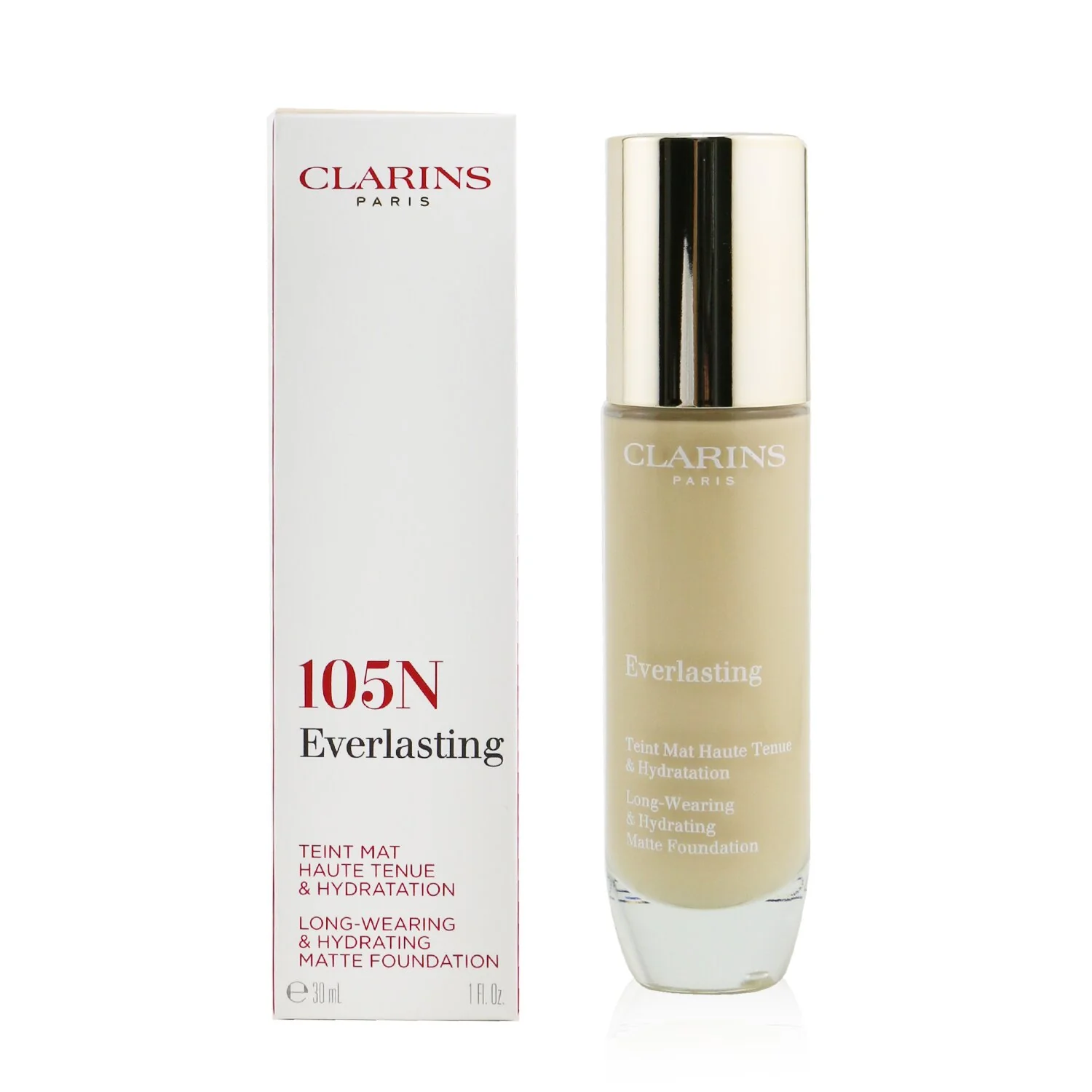 Clarins Everlasting Long Wearing & Hydrating Matte Foundation - # 109C Wheat  30ml/1oz