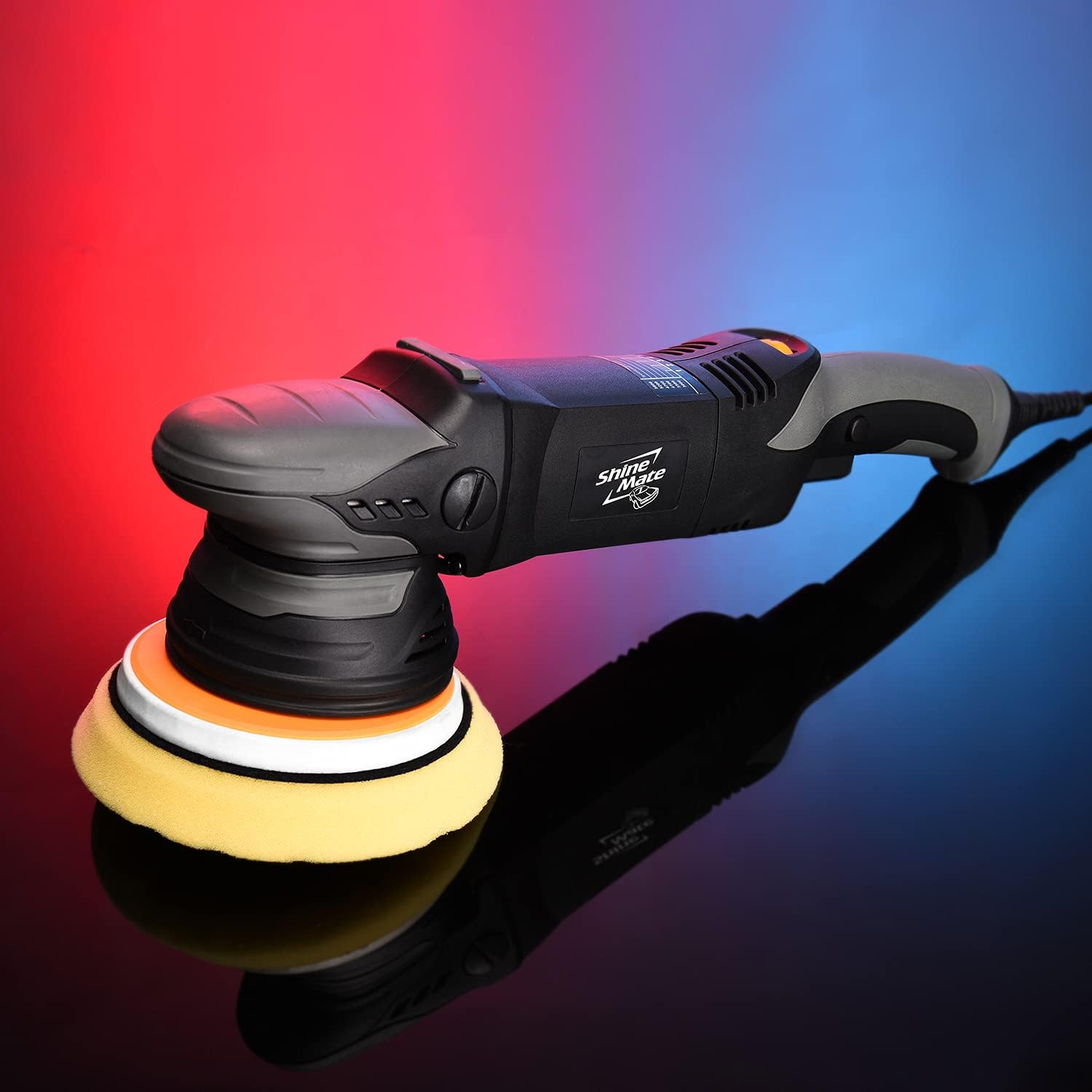 ShineMate Dual Action Polisher for Car Detailing 5 Inch, Corded Wax Random Orbital Polisher with 4 Polishing Pads, Variable Speed Polisher Buffer