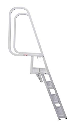 Extreme Max 3005.3913 Deluxe Flip-Up Dock Ladder with Welded Step Assembly - 4-Step