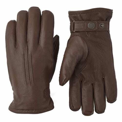 Hestra Deerskin Lambsfur Lined Glove - Men&s Dark Brown 11