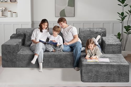 HABUTWAY 105" L-Shape Modular Sectional Sofa Couch for Living Room,No Assembly Required,Modular Comfy Sofa with Deep Seat for Living Room Bedroom