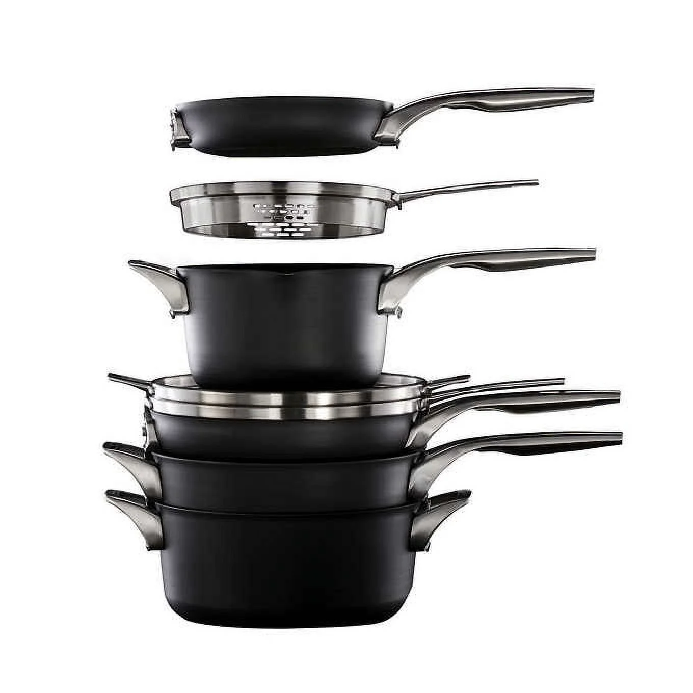 Calphalon Premier 8 Piece Hard Anodized Space Saving Cookware Set