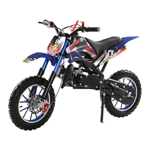 Mini Dirt Bike, 50 CC Gas Powered Mini Bike 2 Stroke, Off Road Motorcycle for Kids and Adult, Kids Dirt Bike with Front & Rear Disc Brakes