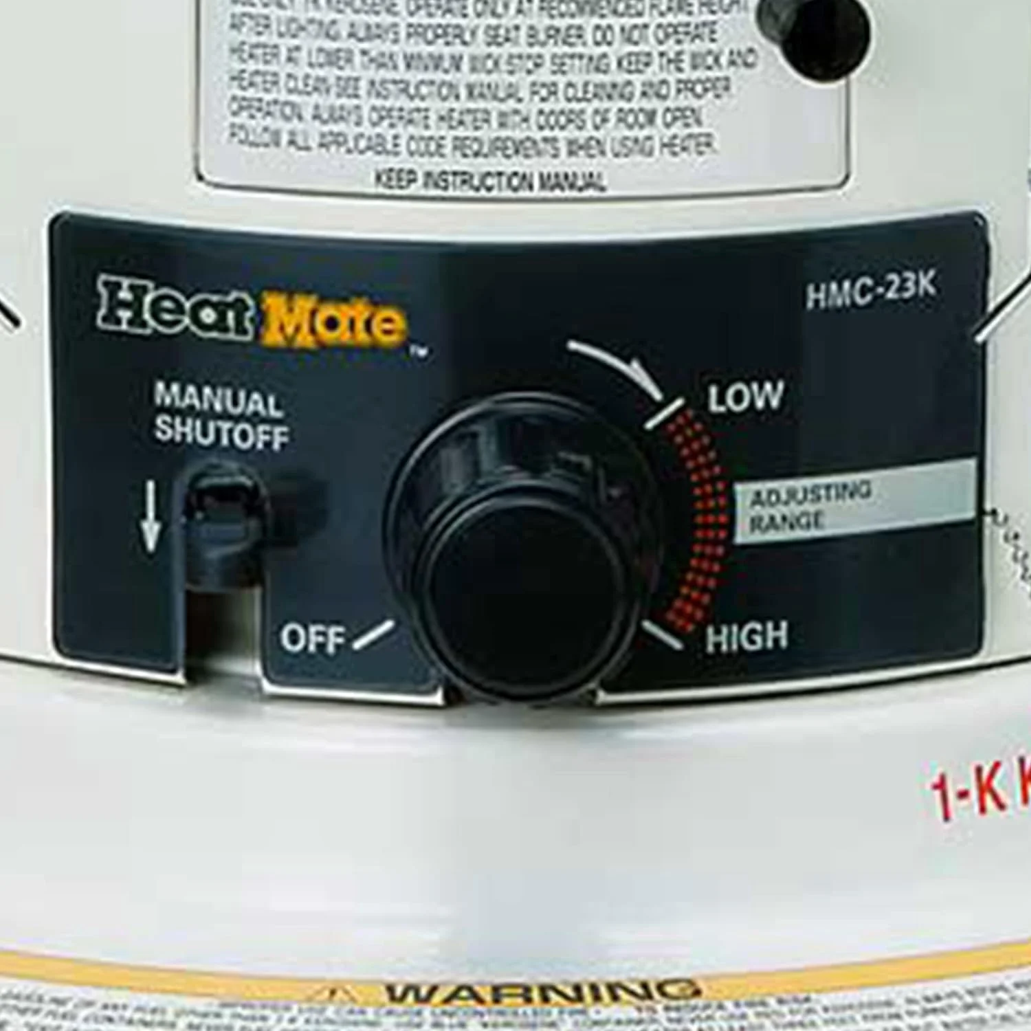 HeatMate Efficient 23,000 BTU Portable Convection Kerosene Personal Space Heater for 1,000 Square Feet of Indoor or Outdoor Use, White