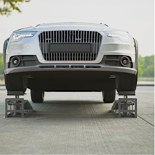 2 Pack Hydraulic Car Ramps 5T 10000lbs Low Profile Car Lift Service Ramps Truck Trailer Garage,Height Hydraulic Vehicle Ramps