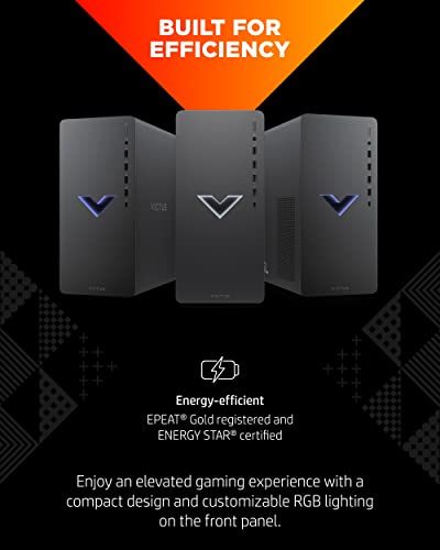 HP Victus 15L Gaming Desktop Computer Bundle PC, AMD Ryzen 3 Processor, 8 GB SDRAM, 256 GB SSD, Windows 11 Home OS, Surround Sound