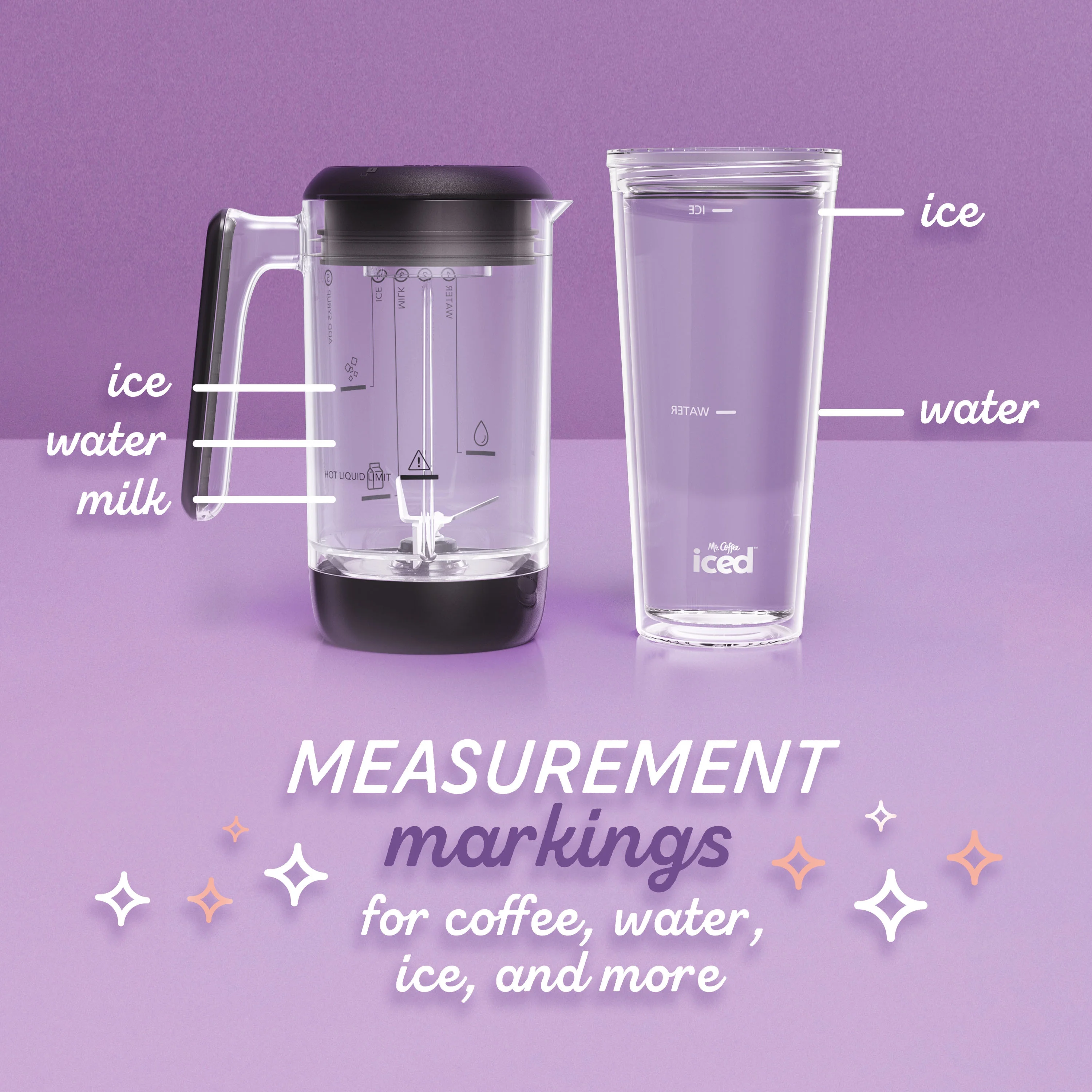 Mr. Coffee Single-Serve Iced and Hot Coffee Maker & Blender with 2 Tumblers