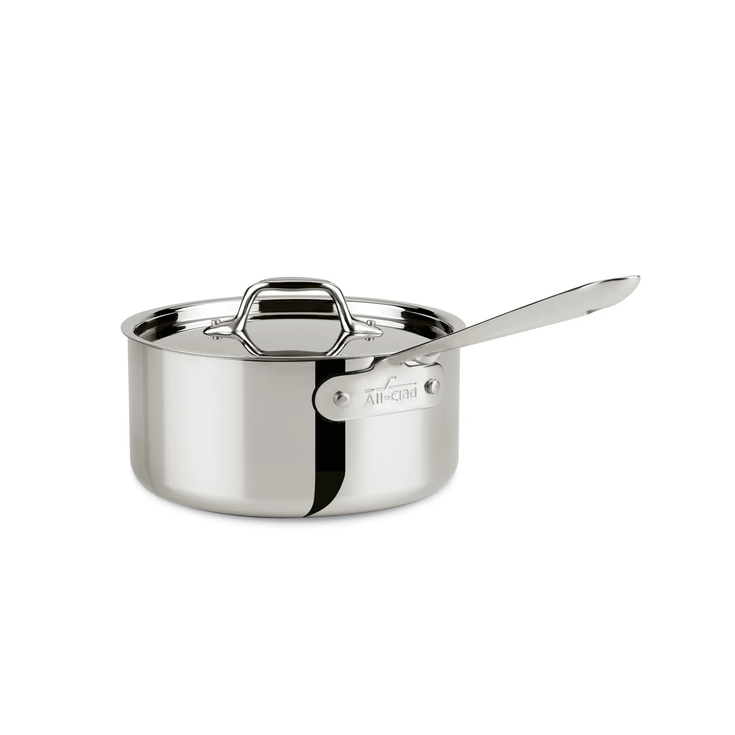 All-Clad 4203 Stainless Steel Tri-Ply Bonded Dishwasher Safe Sauce Pan with Lid / Cookware, 3-Quart, Silver
