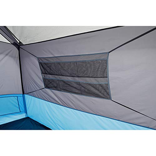CORE Instant Cabin Tents with LED Lights | 6 Person / 9 Person / 12 Person Family Multi Room Lighted Pop Up Tents for Camping | Included Storage