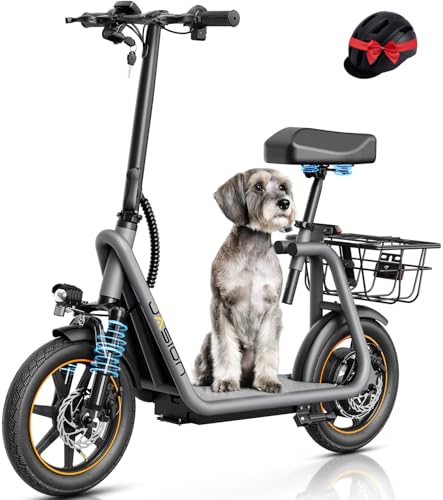 Jasion JS3/PRO Electric Scooter with Seat, 650/850W Peak Motor, 20/25Miles Ranges Scooters for Adults, 20/25MPH Max Speed
