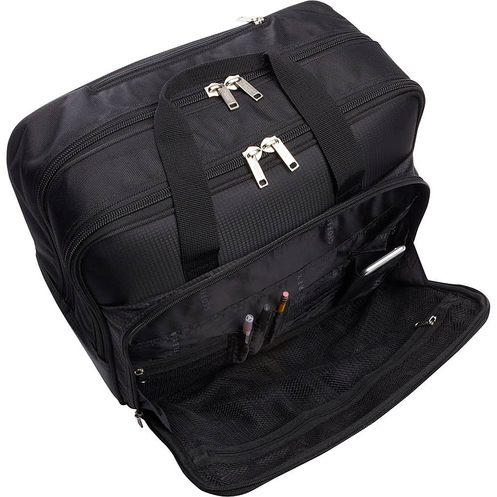 Geoffrey Beene Black w/ Gray Tech Rolling Business Case