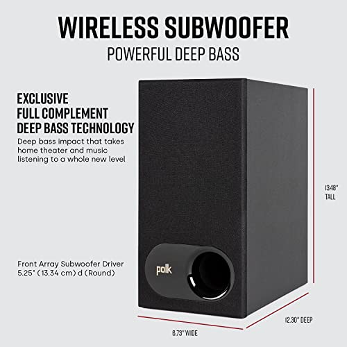 Polk Audio Signa S3 Sound Bar for TV & Wireless Subwoofer with Built-in Chromecast & Google Assistant, Low-Profile Design, Works with 8K, 4K & HD TVs