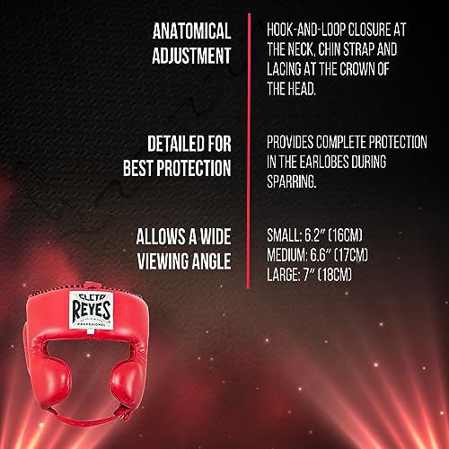 CLETO REYES Boxing Headgear with Cheek Protection for Men and Women, Protective Head Guard Face Saver, Sparring Fighting