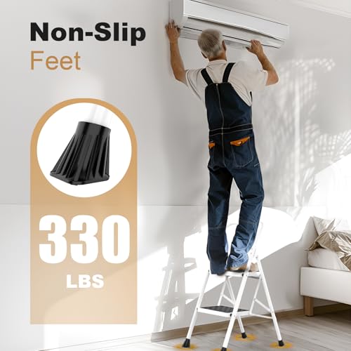 HBTower 2 Step Ladder, 2 Step Stool for Adults