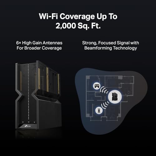 TP-Link Tri-Band BE9300 WiFi 7 Router (Archer BE550) - 6-Stream, Full 2.5G Ports w/ 6 Internal Antennas, Up to 2,000 Sq Ft