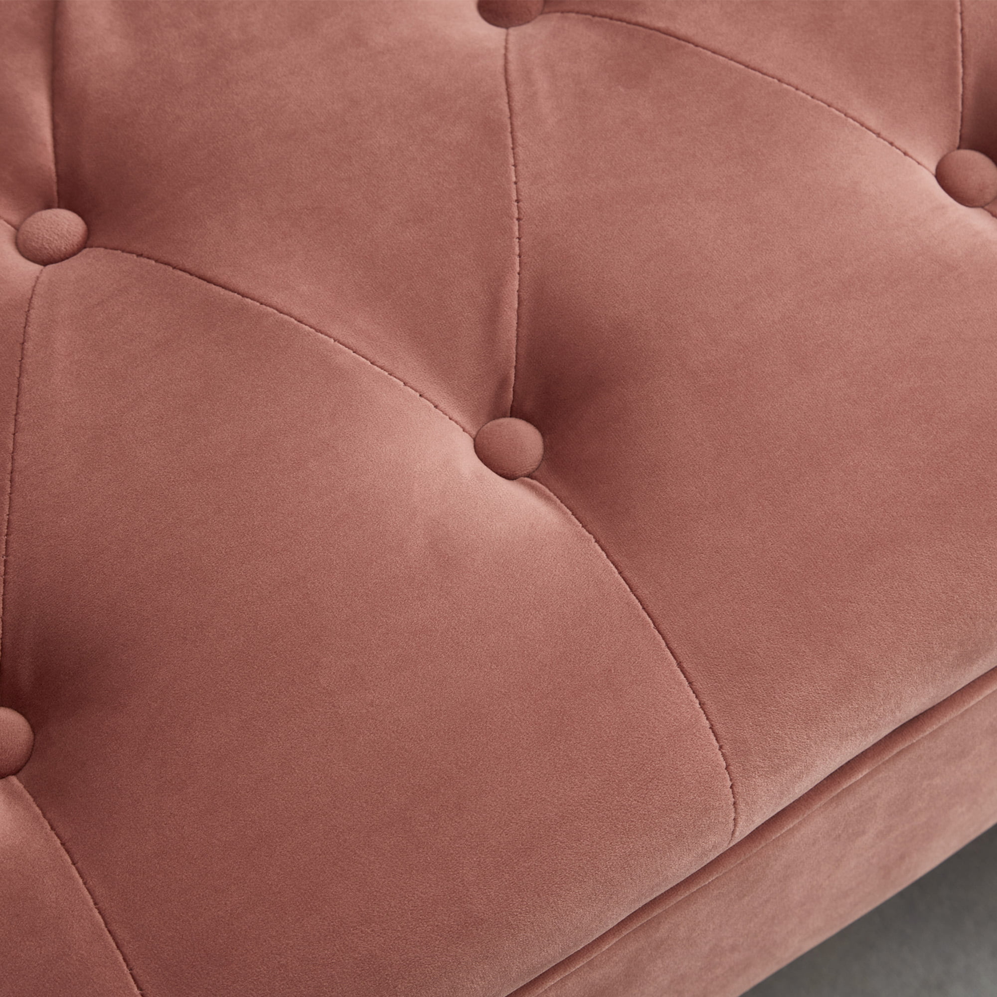 GEXPUSM Loveseat Sofa Couch, Mid-Century Modern Couch Love Seats Sofa for Living Room, Velvet Upholstered Small Couch for Bedroom