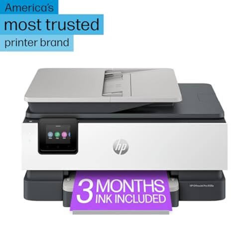 HP OfficeJet Pro 8135e Wireless All-in-One Color Inkjet Printer, Print, Scan, Copy, Fax, ADF, Duplex Printing, Best-for-Home Office
