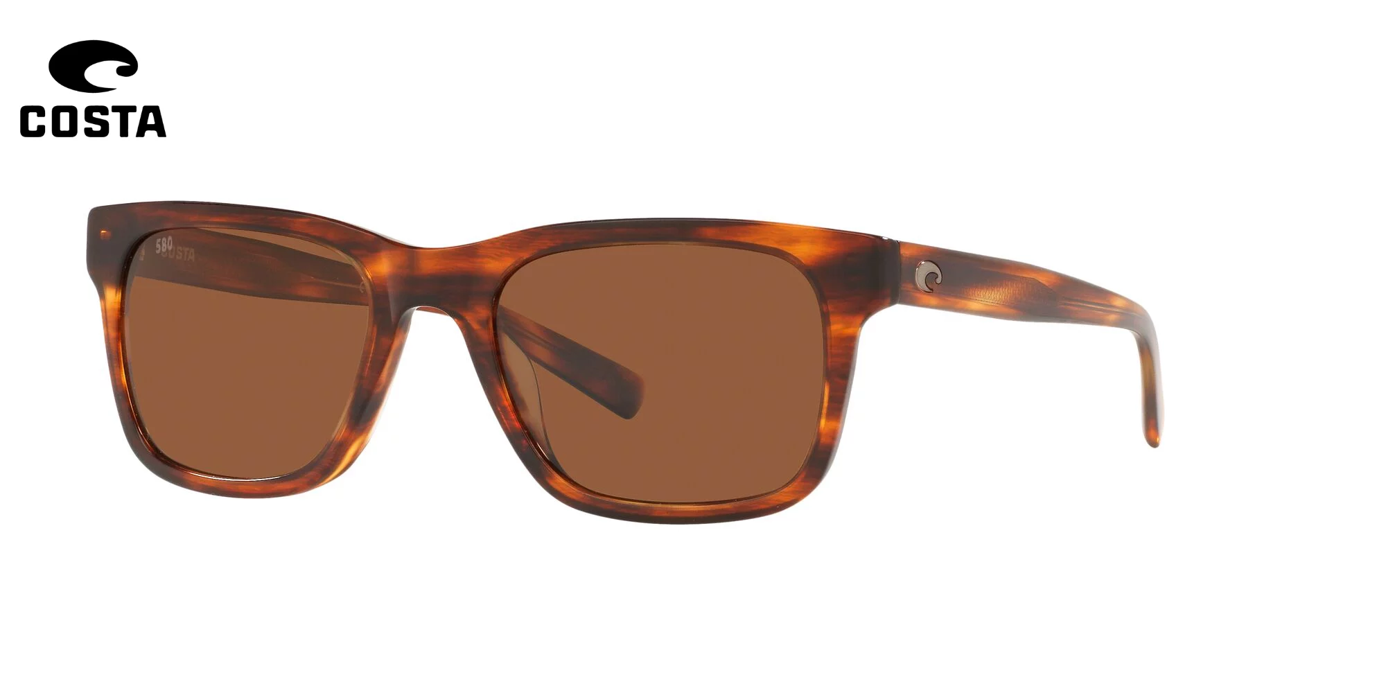 Costa Del Mar Tybee Polarized Blue Mirror 580G Square Sunglasses TYB 282 OBMGLP