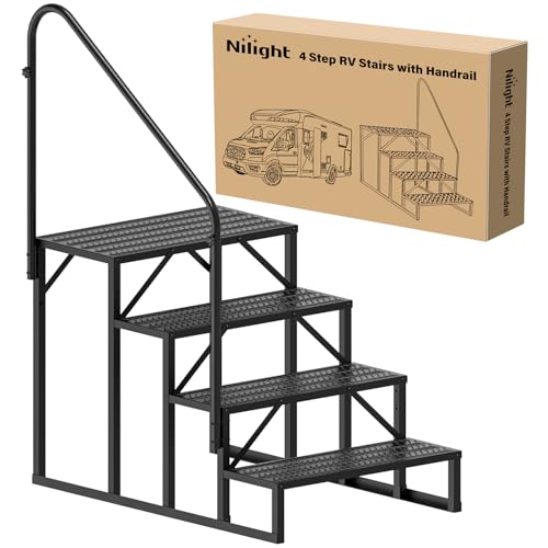 Nilight RV Steps with Handrail