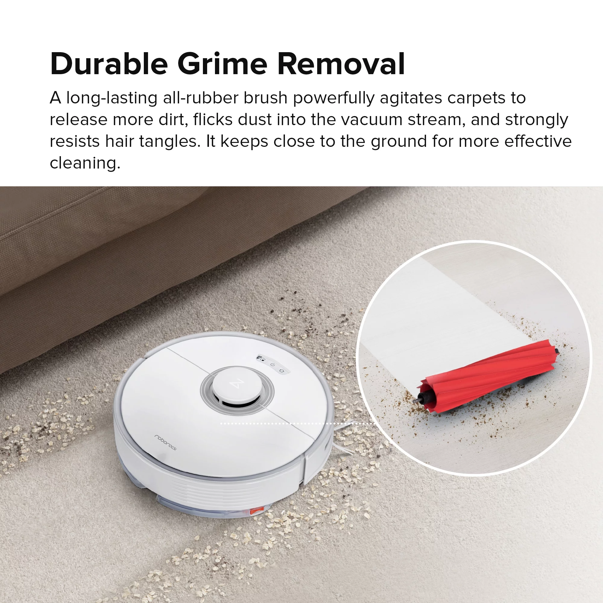 Roborock® Q7 Max+ Robot Vacuum Cleaner with Auto-Empty Dock Pure, 4200Pa Suction, No-Mop&No-Go Zones（White）
