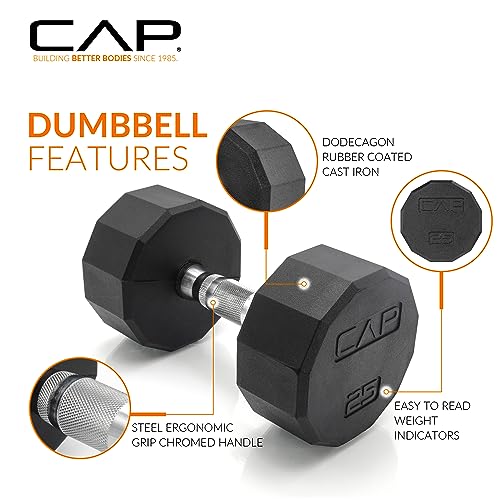 CAP Barbell Dumbbell Set with Rack | Multiple Options in 150lbs and 210lbs