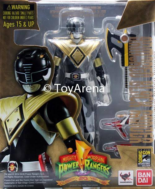 Bandai Tamashii Nations Sh Figuarts Armored Black Ranger SDCC Exclusive Mighty Morphin& Power Rangers Action Figure