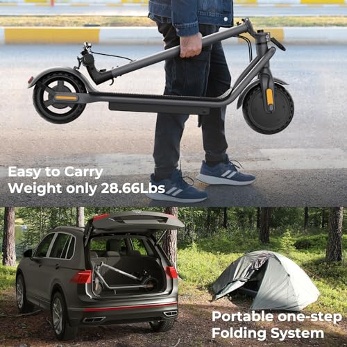 Jasion JS2/PRO Electric Scooter, 25 Miles Range, 22MPH Max Speed, 850W Peak Adult Escooter, 8.5"/10" Solid Tires Fast Folding E-Scooter