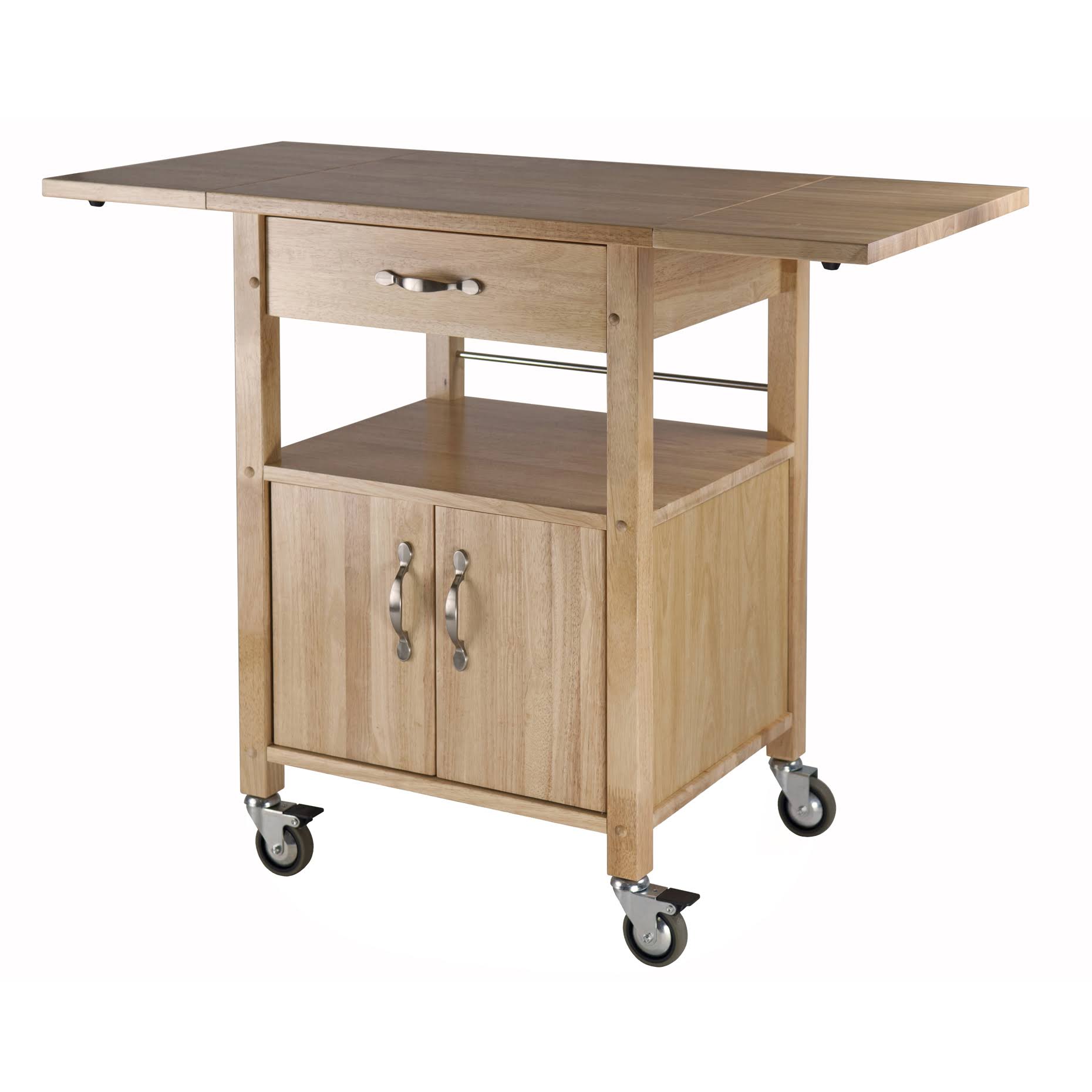 Winsome Drop-Leaf Kitchen Cart