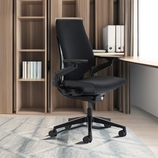Steelcase Gesture Office Chair - Ergonomic Work Chair with Wheels for Carpet - Comfortable - Intuitive-to-Adjust for Desk - 360-Degree Arms