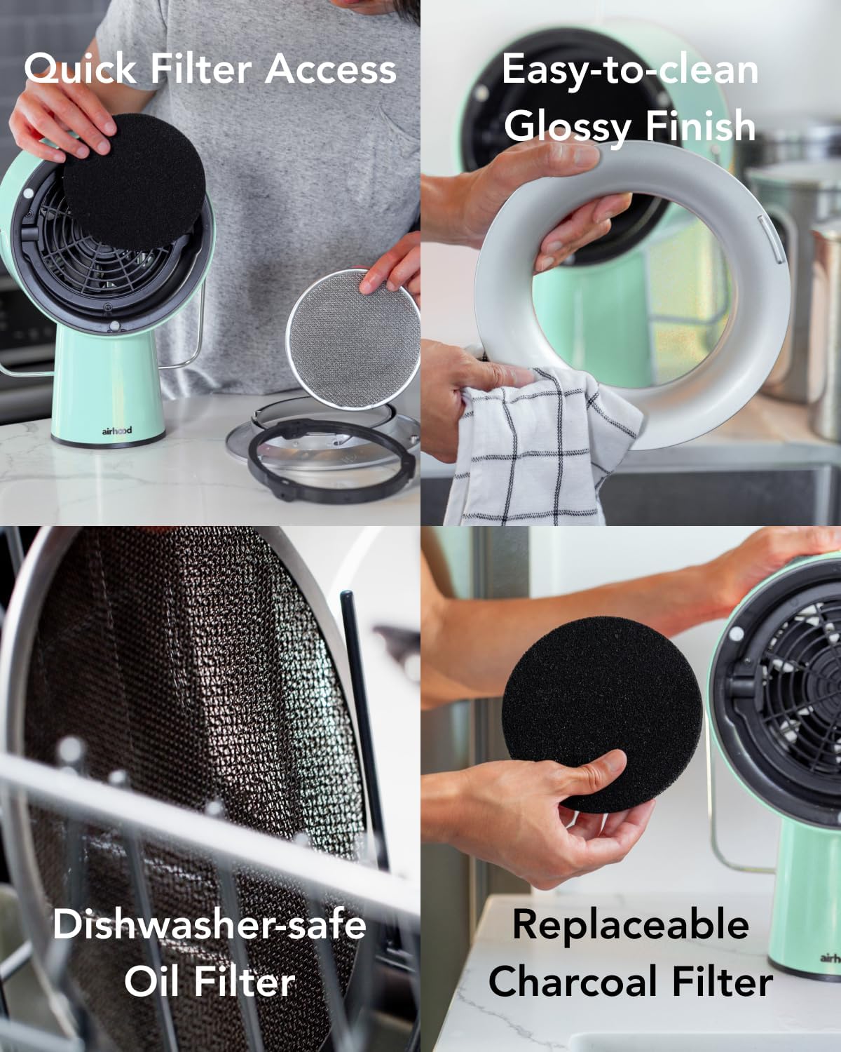 Wired All-in Set | Portable Range Hood Bundle Includes,10 Activated Charcoal Air Filter
