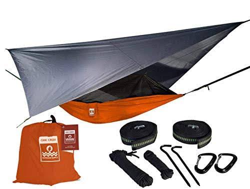 Oak Creek Camping Hammock with Rain Fly and Accessories - Lime Green